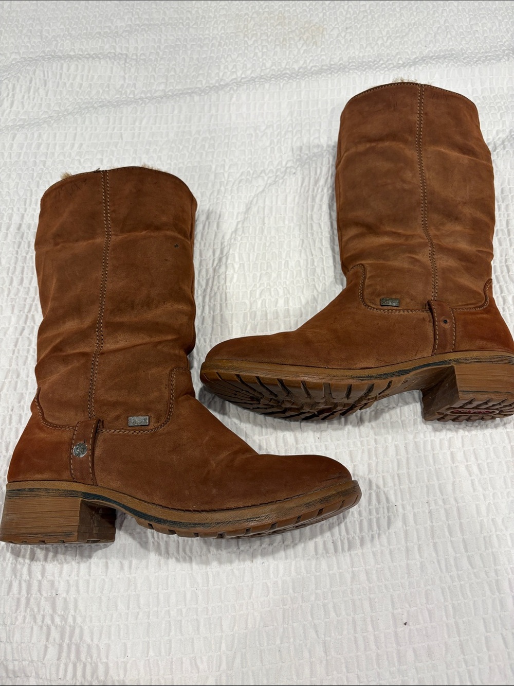 RiekerTex Women's Suede Mid-Calf Brown Boots
Size 39